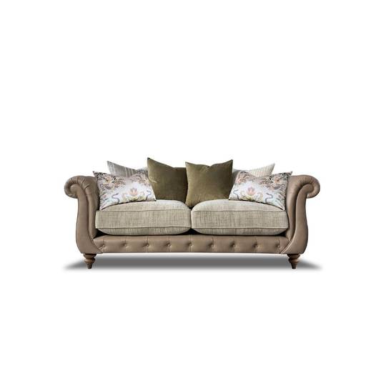 A&J Utopia Leather & Fabric Mix 2 Seater Sofa
